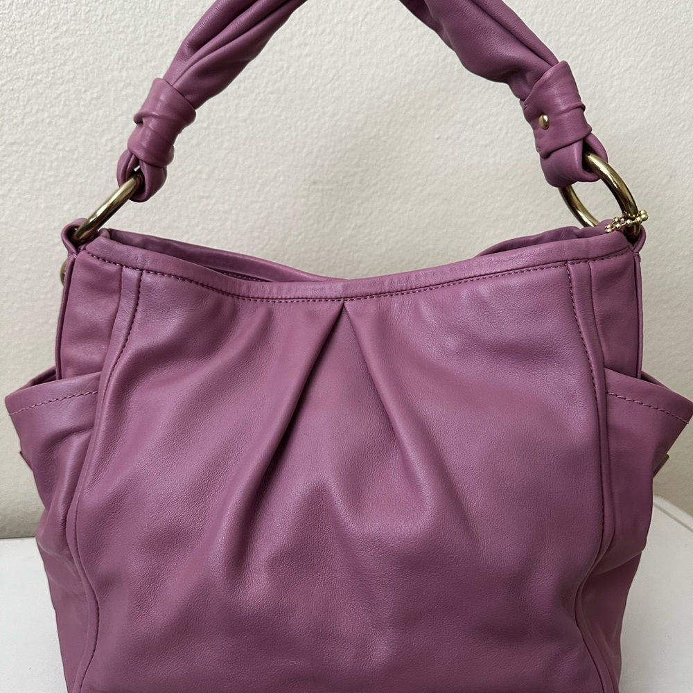 Coach leather satchel in pink.  Excellent condition
